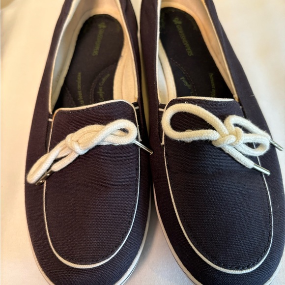 Navy Canvas slip ons by Grasshoppers - Picture 2 of 7